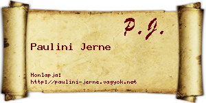 Paulini Jerne névjegykártya